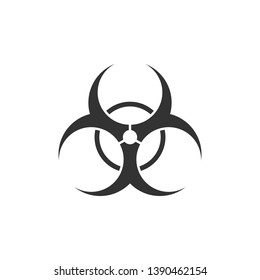 Biohazard symbol icon isolated. Flat design. Vector Illustration