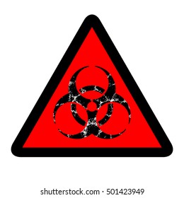 Biohazard symbol icon, Web buttons. Bio-hazard symbol with grunge texture isolated on background. Vector illustration, EPS10