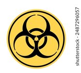 Biohazard symbol label vector illustration. Warning sign of virus. Biohazard icon. Biohazard symbol. isolated on white background
