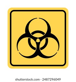 Biohazard symbol label vector illustration. Warning sign of virus. Biohazard icon. Biohazard symbol. isolated on white background