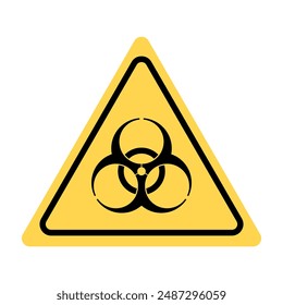 Biohazard symbol label vector illustration. Warning sign of virus. Biohazard icon. Biohazard symbol. isolated on white background