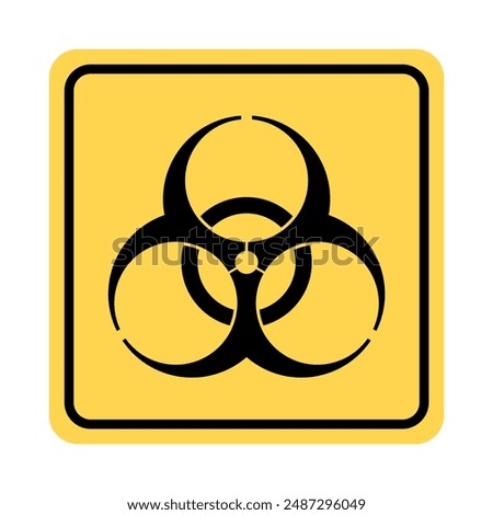 Biohazard symbol label vector illustration. Warning sign of virus. Biohazard icon. Biohazard symbol. isolated on white background
