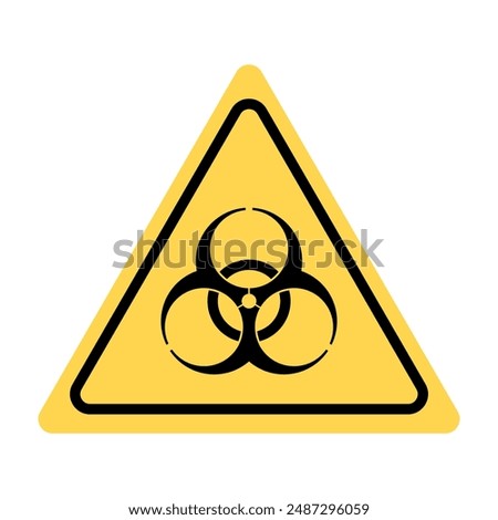 Biohazard symbol label vector illustration. Warning sign of virus. Biohazard icon. Biohazard symbol. isolated on white background