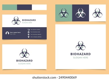 Biohazard symbol logo design for a company working with dangerous substances