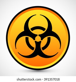 Biohazard Symbol on background. Isolated illustration of biohazard symbol. Icon can be used as a poster, wallpaper, t-shirt design, or webdesign icons.