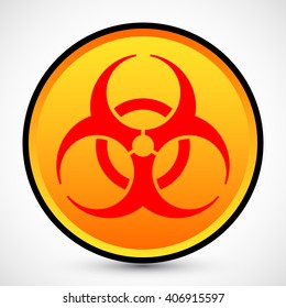 Biohazard Symbol on background. Isolated vector illustration of biohazard symbol. Icon can be used as a poster, wallpaper, t-shirt design, or webdesign icons.