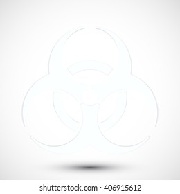 Biohazard Symbol on background. Isolated vector illustration of biohazard symbol. Icon can be used as a poster, wallpaper, t-shirt design, or webdesign icons.