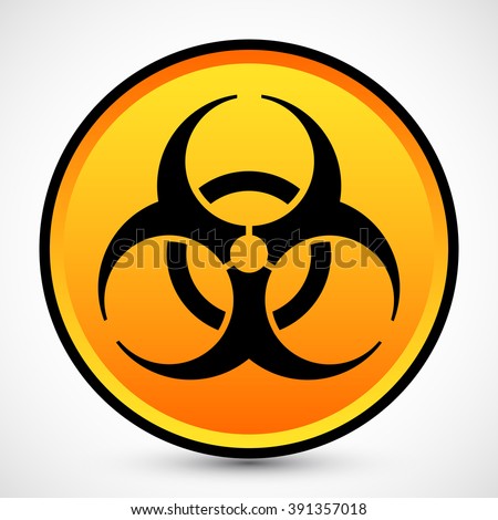 Biohazard Symbol on background. Isolated illustration of biohazard symbol. Icon can be used as a poster, wallpaper, t-shirt design, or webdesign icons.