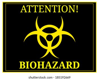 Biohazard symbol sign