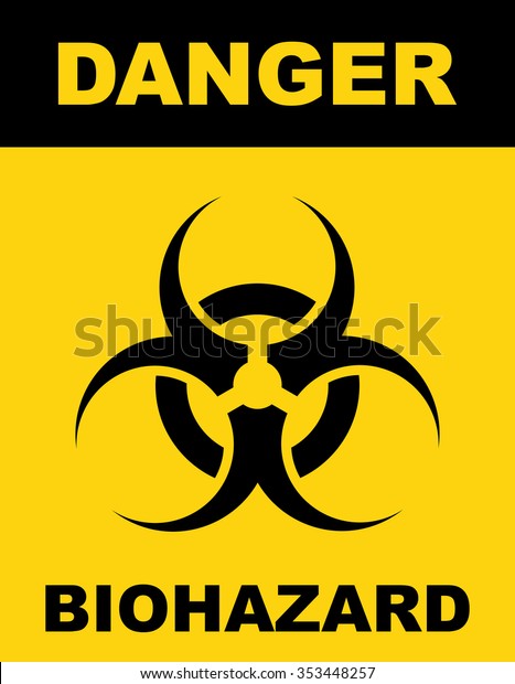 Biohazard Symbol Sign Biological Threat Alert Stock Vector (Royalty ...