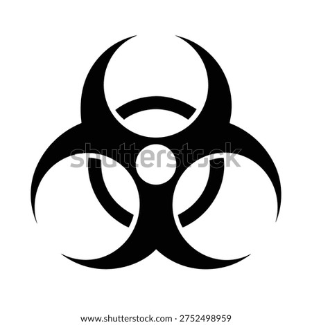 Biohazard Symbol silhouette vector art Illustration
