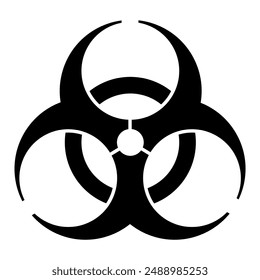 Biohazard symbol silhouette. Vector image