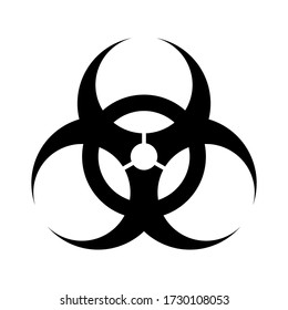 Biohazard symbol. Vector illustration. Biohazard sign isolated on white background