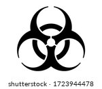 Biohazard symbol vector illustration. Sing used in the COVID-19 global pandemic of coronavirus SARS-CoV-2 attack.