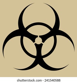 Biohazard symbol vector sign isolated