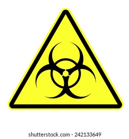 Biohazard symbol vector sign isolated