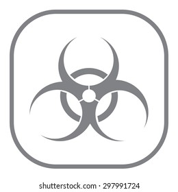 Biohazard symbol vector sign isolated 