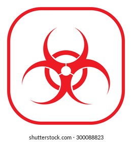 Biohazard symbol vector sign isolated 