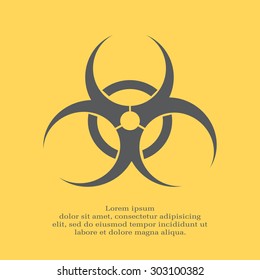Biohazard symbol vector sign isolated 