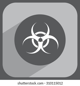 Biohazard symbol vector sign isolated 