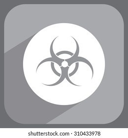 Biohazard symbol vector sign isolated 