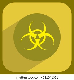 Biohazard symbol vector sign isolated 