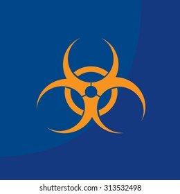 Biohazard symbol vector sign isolated 
