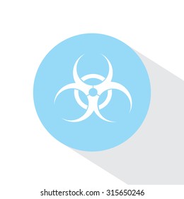 Biohazard symbol vector sign isolated 
