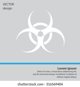 Biohazard symbol vector sign isolated 