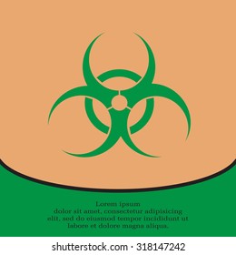 Biohazard symbol vector sign isolated 