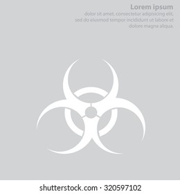 Biohazard symbol vector sign isolated 
