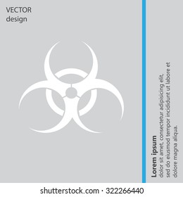 Biohazard symbol vector sign isolated 