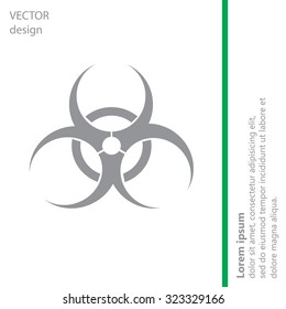 Biohazard symbol vector sign isolated 