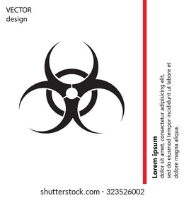 Biohazard symbol vector sign isolated 