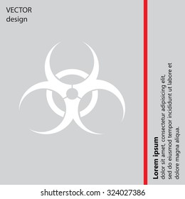 Biohazard symbol vector sign isolated 