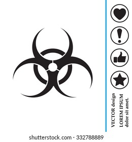 Biohazard symbol vector sign isolated 