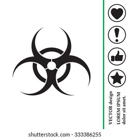 Biohazard symbol vector sign isolated 