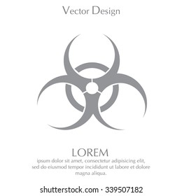 Biohazard symbol vector sign isolated 