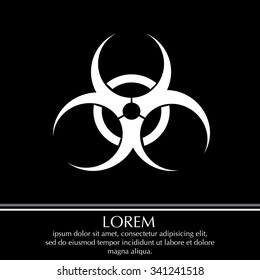 Biohazard symbol vector sign isolated 