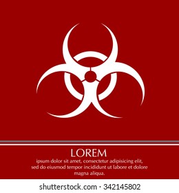 Biohazard symbol vector sign isolated 