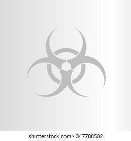 Biohazard symbol vector sign isolated 