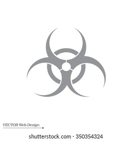 Biohazard symbol vector sign isolated 