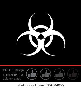 Biohazard symbol vector sign isolated 