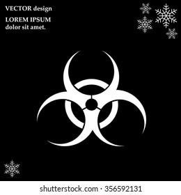 Biohazard symbol vector sign isolated 