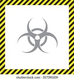 Biohazard symbol vector sign isolated 