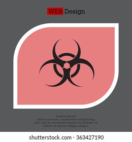Biohazard symbol vector sign isolated 
