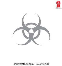 Biohazard symbol vector sign isolated 