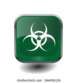 Biohazard symbol vector sign isolated 