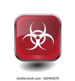 Biohazard symbol vector sign isolated 