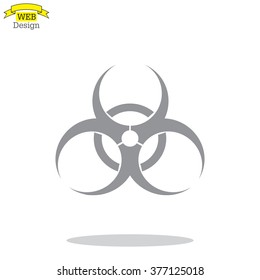 Biohazard symbol vector sign isolated 